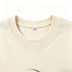 Camiseta de Verano Personalizada de Algodón Tejido Oversize para Hombre, Ajuste Holgado, Manga Corta, Cuello Redondo, Estampado Estilo Urbano - Product Image 3