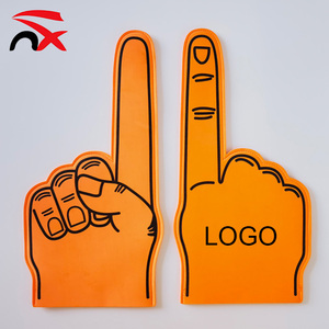 Hn Top Fashion Custom logo Thumbs up Eva Foam Hand Colorful Decoration Cheap Foam Fingers