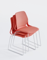 Chaise de conférence moderne pour salle de classe, chaise de formation sans accoudoirs, chaises de conférence pliantes de bureau en PP