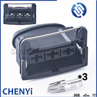 3 broches 6.3mm série femelle Auto faisceau de câblage connecteur de câble prise pour radiateur ventilateur électronique prise de ventilateur