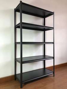 5 הרמה מרופקת פלדה זווית לאחסון הבית להשתמש מדף מתכת עם מבנה בורג חנות מדף חריץ - Product Image 5