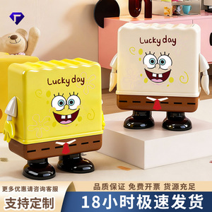 SpongeBob Trash Can Double Bucket With <b>Lid</b> Indoor Waste <b>Bin</b> For Home Bedroom Living Room - Product Image 4