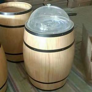 Wholesale <strong>Wood</strong> <strong>Barrel</strong> with Stainless Steel Liner Food Storage <strong>Barrel</strong> - Product Image 4