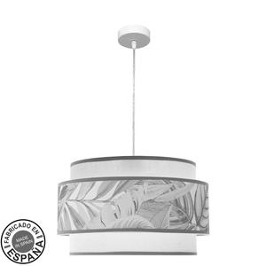 Lampada a Sospensione 3xE27 Bianco/Grigio 50x50 cm - Illuminazione Decorativa per Interni, Ideale per Salotti e Sale da Pranzo. - Product Image 1