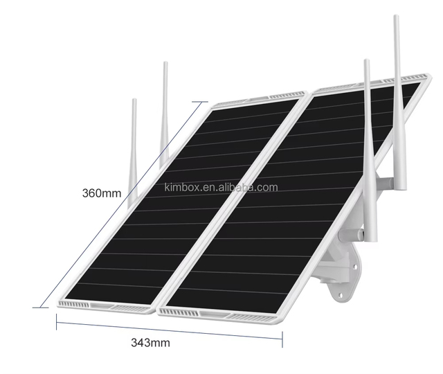 Outdoor Solar 4G Router Wireless WiFi Repeater with SIM Card Support and Built-in Battery Power for Security Camera