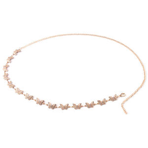 Chaîne de taille papillon en alliage de zinc, simple couche, style hip-hop, pour soirée - Product Image 5