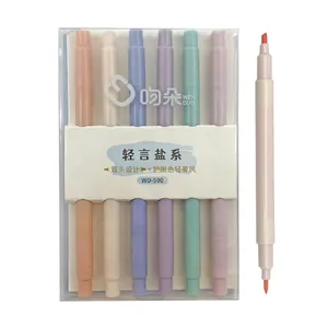 professional dual tips watercolor pen lettering double tips colour brush tip sketch marker pens set for calligraphy