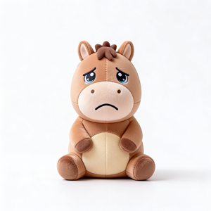 Figurine en PVC personnalisée, en peluche floquée, modè<span class=keywords><strong>le</strong></span> de cheval miniature en caoutchouc, décoration - Product Image 4