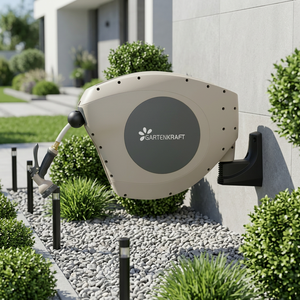 GARTENKRAFT Enrouleur de <span class=keywords><strong>tuyau</strong></span> <span class=keywords><strong>d</strong></span>'<span class=keywords><strong>arrosage</strong></span> de jardin rétractable <span class=keywords><strong>automatique</strong></span> avec connecteur extérieur en PVC de 20 m - Product Image 1