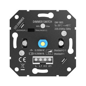 Interruptor regulador de intensidad de luz empotrable alemán Eu de 0-200W, compatible con cubiertas Gira, Jung, Merten - Product Image 5