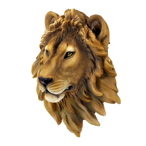 ของตกแต่งผนังเรซินทันสมัยลายสุนัขสิงโตหมีเสือดาวหมาป่าหัวสัตว์สไตล์นอร์ดิกสำหรับตกแต่งแขวนผนังดีไซน์ล่าสุดปี3D - Product Image 3