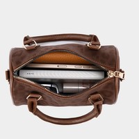 Sac à main bandoulière tendance rétro 2026 pour femme avec fermeture éclair, doublure en nylon, détails lettres et imprimé léopard