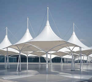 चीन में उच्च शक्ति वाले कपड़े लेपित गुंबद थिएटर वायु फिल्म उद्योग प्रदर्शनी झिल्ली संरचना निर्माण - Product Image 1