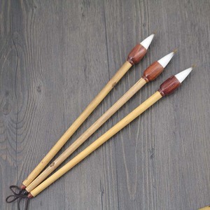 Pinceaux de calligraphie traditionnelle chinoise de haute qualité Weizhuang, poils de <span class=keywords><strong>loup</strong></span>, 25x1,5cmx3cm, petit étui, pointe courte, ZZ-01 pour l'écriture - Product Image 3