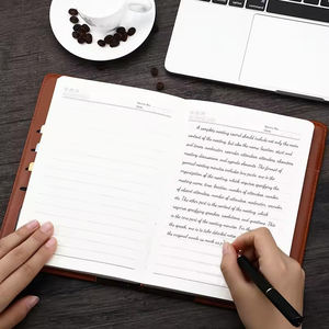 Custom Company A5 B5 Notebook classico nero in pelle PU Business Planner con stampa stile cartonato in finta pelle - Product Image 6