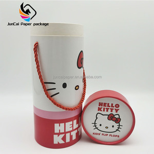 Factory price craft Paper slippers Packaging round box Portable box
