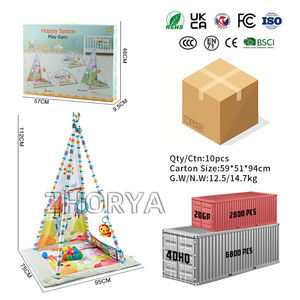 Zhorya 3 en 1 <span class=keywords><strong>tipi</strong></span> tente <span class=keywords><strong>de</strong></span> jeu ramper <span class=keywords><strong>tapis</strong></span> <span class=keywords><strong>de</strong></span> gymnastique bébé jeux <span class=keywords><strong>sol</strong></span> pliable <span class=keywords><strong>tapis</strong></span> <span class=keywords><strong>de</strong></span> jeu avec 20 boules océaniques - Product Image 6