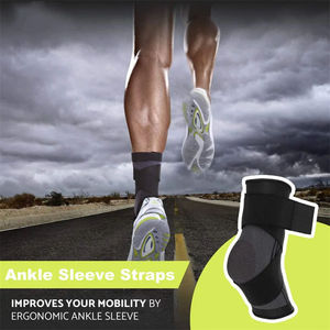 Wholesale Adjustable Nylon <b>Ankle</b> Compression Brace Protector for Running Soccer Basketball Gym Bandage Strap - Product Image 5