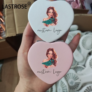 Độ Phóng đại Nhỏ Gọn PU Da Gấp Gương Nhãn Hiệu Riêng Đôi Bên Ví Du Lịch Gương - Product Image 2