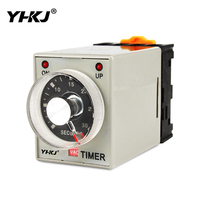 AH3-2 de relé de tiempo de 8 pines, alta potencia, 12v, 24v, 36v, 110v, 220v, 380v, Pcb 5a, 24v, 12v