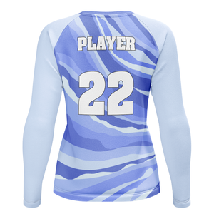 เสื้อวอลเลย์บอลแขนยาวคอวีสำหรับผู้หญิงยืดหยุ่นได้ - Product Image 4