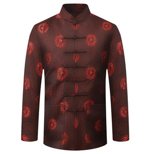 <span class=keywords><strong>Tenue</strong></span> <span class=keywords><strong>traditionnelle</strong></span> <span class=keywords><strong>chinoise</strong></span> Tang pour hommes âgés, idéale pour anniversaires et mariages, <span class=keywords><strong>tenue</strong></span> d'hiver pour grands-pères et grand-mères, unisexe, en polyester - Product Image 6