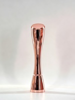 Trofeo Columnar de Metal Dorado y Plateado Grabado a Medida, Textura Premium, Embalaje Antichoque, Premio Conmemorativo Anual