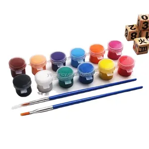Acrylic Paint Set 12 Colors (2oz /60ml) Non-toxic Craft Paint Kit With 6  Brushes And A Palette Art Supplies For Adults & Kids - Acrylic Paints -  AliExpress