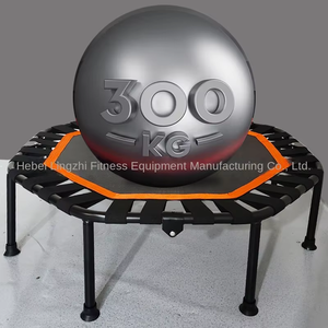 Trampolín plegable con banda <span class=keywords><strong>de</strong></span> resistencia silenciosa y duradera <span class=keywords><strong>de</strong></span> 42 pulgadas con diseño <span class=keywords><strong>de</strong></span> pasamanos seguro para Fitness, cama <span class=keywords><strong>de</strong></span> rebote para perder peso - Product Image 2