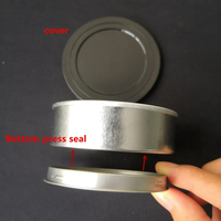 60ml para latas de 73mm*23mm Cali Pressitins Tuna Tin Candry HerbTin Tapa de fácil apertura Cubierta plateada A prueba de olores Grado alimenticio Personalizado