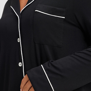 <span class=keywords><strong>Pigiama</strong></span> da <span class=keywords><strong>Donna</strong></span> in Bambù Organico, Set Sostenibile in <span class=keywords><strong>Jersey</strong></span>, Abbigliamento da Notte Personalizzato, Completo Loungewear in Bambù - Product Image 3