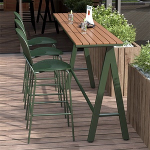 Conjunto <span class=keywords><strong>de</strong></span> Mesa y Sillas <span class=keywords><strong>de</strong></span> Bar Modernas para Exteriores, Resistentes al Agua y a los Rayos UV, Ideales para Cafeterías, Balcón o Terraza - Product Image 1