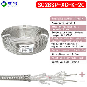 Cavo Termocoppia per Misurazione Temperatura <span class=keywords><strong>HH</strong></span>/GG/TT-K-30/36/24 Standard Americano Tipo J/T Cavo Sensore di Temperatura - Product Image 6