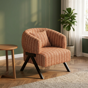 Sillón Moderno de Terciopelo con Patas de Metal y Cojín Relleno de Plumón para Dormitorio, Apartamento, Comedor, Sala de Estar, Muebles para el Hogar - Product Image 2