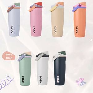 Nouvelle gourde isotherme portable W81 2025 de 30 oz en acier inoxydable 304 avec poignée, pour utilisation en extérieur et en voiture, isolation 12-24 heures, écologique - Product Image 1