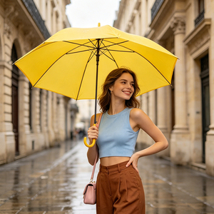 Custom Logo J-Hook Handle Straight Rain <b>Umbrella</b> <b>Windproof</b> Customized Branded Promotional <b>Umbrellas</b> - Product Image 4