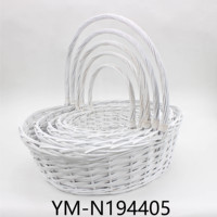 Panier à fleurs en osier blanc personnalisé, fait à la main, de haute qualité, usine