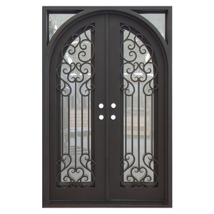 Portes <span class=keywords><strong>d</strong></span>'<span class=keywords><strong>entrée</strong></span> en fer forgé personnalisées, design de <span class=keywords><strong>porte</strong></span> double en fer, <span class=keywords><strong>porte</strong></span> <span class=keywords><strong>d</strong></span>'<span class=keywords><strong>entrée</strong></span> sécurisée - Product Image 5