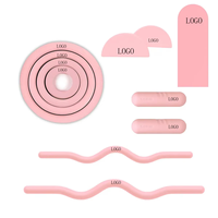 Ensemble de yoga et fitness personnalisé pour femmes avec logo d'usine, en matériau EVA, comprenant un anneau de Pilates portable et une bande de résistance, pour la salle de sport et les loisirs.