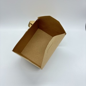 Contenedor Rectangular Desechable de Papel Kraft para Alimentos, Envase de Grado Alimenticio para Ensaladas, Práctico y Conveniente - Product Image 5