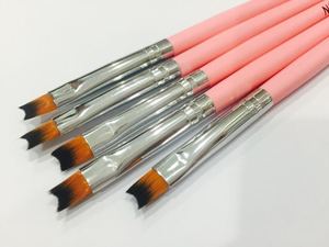Pinceau à ongles en gel français demi-lune 8 #   Pinceau à ongles en nylon à poils frisés pour photothérapie, nail art, peinture, manucure, outil de salon - Product Image 5