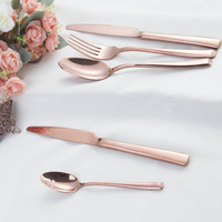 Factory Direct Sale Bulk Production Reusable Gold Cutlery Set Stainless Steel Flatware for Cake Serving