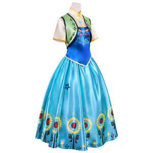 Abito festa di Halloween ghiaccio regina delle nevi <span class=keywords><strong>principessa</strong></span> Anna <span class=keywords><strong>Costume</strong></span> Cosplay per adulti Gril donne HCGD-040 - Product Image 4