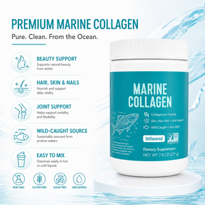 Collagene Marino Idrolizzato in Polvere, Integratore <span class=keywords><strong>per</strong></span> Pelle, Capelli, Unghie e <span class=keywords><strong>Articolazioni</strong></span>, con Effetto Sbiancante e Illuminante - Product Image 3