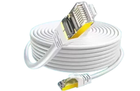 Jaket hitam putih Cat5e UTP kabel Patch 23awg FTP & kabel serat SFTP dengan RJ45 konektor RJ5 kabel Patch