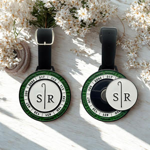 ป้ายชื่อกอล์ฟโลโก้แบบกำหนดเอง ป้ายโลหะติดกระเป๋าสำหรับสมาชิกสโ<span class=keywords><strong>ม</strong></span>สรกอล์ฟ อุปกรณ์เสริมกอล์ฟ - Product Image 4