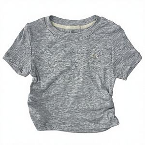 T-shirt da bambina <span class=keywords><strong>con</strong></span> colletto alla marinara, manica corta, in cotone, <span class=keywords><strong>con</strong></span> fiocco, casual, all'ingrosso, abbigliamento per bambini OEM - Product Image 1