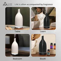 Diffuseur d'arômes ultrasonique en céramique de 110 ml avec lumière nocturne pour la maison et la chambre à coucher