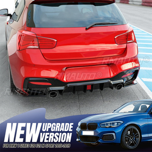 For BMW 1er M Sport F20 F21 M135i M140i E92 E93 335I Rear Bumper Lip <b>Diffuser</b> With <b>LED</b> Rear Spoiler Auto Exterior Accessories - Product Image 3