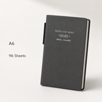 Carnet de notes personnalisé en cuir PU A6, mini-agenda mignon avec stylo pour l'école, le bureau et la planification quotidienne